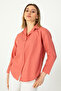Salmon Oxford Textured Fabric Relaxed Cut Shirt 1500072 - 3