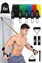 11 Pcs Resistance Rubber Set 68 kg Strength Resistance Muscle Developer Power Band with Door Pull Apparatus - 3