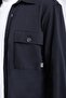 Organic Cotton Regular Fit Men's Black Pocket Shirt - 3