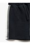 Cotton Tie Waist Textured Shorts with Piping Detail - 3