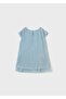 Girl's Tulle Pleated Dress Blue - 2