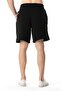 Elastic Waist Multi Above-Knee Muslin Men's Summer Shorts Black Syh - 2