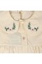 Girl's Ecru Pink Baby Collar Flower Embroidered 2-Piece Set - 3