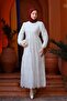 Lace Detailed Dress White - 3