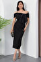 Strapless Neckline Evening Dress with Ribbon on the Chest Bal108 - 4