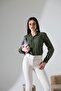Lumina Şamre Fabric Slim Fit Women's Classic Shirt - Khaki