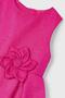 Girls' 3-10 Years Floral Embroidery Detail Dress 3919 Fuchsia - 6