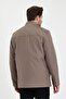 Classic Wind and Water Resistant Coat with Thick Fur Inside in Cream Color - 6