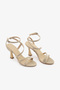 Sand Glittery Band Ankle-Tie Strap Dress Shoes - 2