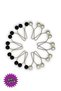 Scarf Shawl Clip 12 Pieces Pearl Model Clips (6 Black and 6 White) Women's Hijab Accessory Needle