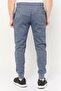 Men Regular Fit Drawstring Heather Sweatpants, Navy - 2