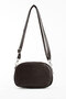 Women's Faux Leather Adjustable Cross Strap 2 Compartment Dark Brown Shoulder Bag