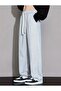 Men's Gray Straight Leg Sweatpants - 2