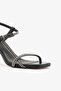Black Ankle Strap Stone Women's Evening Dress Shoes - 4