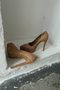 Coax Wicker Beige 13 cm Women's Classic Platform Heeled Shoes - 2