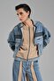 Women's Two Color Garnish Removable Design Jacket and Vest - 2