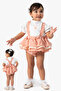 Ruffled Gardener Skirt Romper Set 3-Piece Set 3601