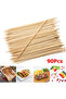 LMETJMA 90 Pcs 25cm Natural Bamboo BBQ Skewers Bamboo Sticks BBQ Kabob Skewers For Grilling Appet... - 7