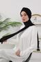 Winter Scarf Bonnet Turban, B-80O, Black - 5