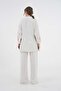 Women's Natur Sleeves Sequin Embroidered Linen Kimono Jacket and Pants Bottom/Top Set 29061 - 8