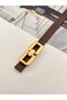 Square Pin Gold Buckle Bitter Brown Women's Belt Trouser Belt Dress Belt Shirt Belt Coat Belt