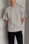 Erkek %100 Pamuk Oversize Basic T-shirt - 4