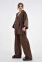 Women's Coffee Sleeves Sequin Sequins Embroidered Linen Kimono Jacket and Pants Bottom/Top Set 21061 - 4