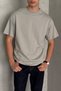 Erkek %100 Pamuk Oversize Basic T-shirt - 3