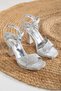 Evening Dress Women's Stylish Special Design Single Band Women's 10 cm Platform Heeled Stylish Evening Dress Shoes