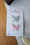 2-Piece Glittery Butterfly Hairless Baby Clips - Baby Girl Hair Clips Set for Less Hair, Snap-On Newborn Clips