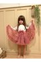 Bow Detailed Lined Girl's Tutu Skirt Tulle Party Skirt