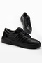 Men's Black Sports Sneaker Orthopedic Stitched Sole Shoes - 2