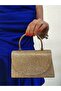 Women's Stoned Gold Gold Evening Dress Clutch Chain Strap Hand Wedding Engagement Night Shoulder Bag - 5