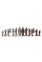 37cm Marble Patterned Bronze Medieval British Royal Army Figure Chess Set Decorative Gift - 8