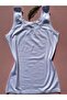 Women's Modal Fabric Thick Strap Extra Piping Box Packaged 3-Piece Black, Tan, White Sports Tank Top - 3