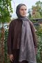 Astra Pattern Cotton Silk Shawl - Sand - 2