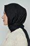 Cotton Shawl Leaf Pattern - Black - 3