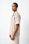 Striped Cuban Collar Oversize Men's Shirt - 4