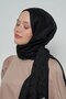 Jacquard Cotton Shawl Mosaic Pattern - Black - 3