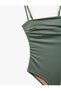 Shiny Light Supported Strapless Swimsuit - 3