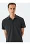 Short Sleeve Cotton Blend Regular Fit Heart Detail Striped Polo Neck T-Shirt