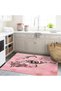 Pearl Collection Pastel Pink Tone Tiger Pattern Woven Base Modern Decorative Carpet Inci64 - 4