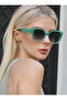 Women's Green Bone Frame Sunglasses 23021 - 4