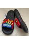 Car Cat Patterned Anti-Slip Red Blue Unisex Children's Slippers - 3