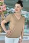 Openwork Sleeves Steel Knitwear Blouse 5Y092