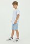 Crew Neck Boy's Print Detailed T-Shirt and Shorts Double Set - 3