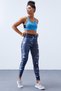 Indigo High Waist Tie-Dye Patterned Slim Fit Narrow Leg Women's Leggings - 94551 - 6