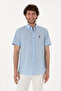Men's Light Blue Short Sleeve Shirt 50298007 -Vr003