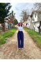 Navy Blue Palazzo Pantalon - 3