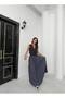 Anthracite Crinkle Voile Crush Skirt 3990 - 2